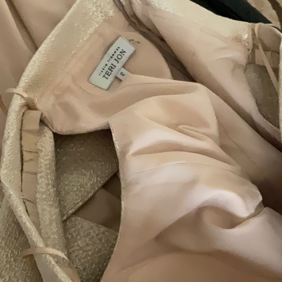 TERI JON Gown size 12 brand new with tags color GOLD - Picture 7 of 12
